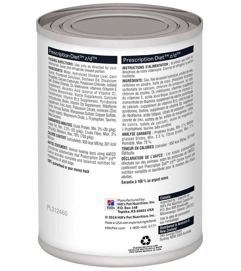 12 Latas Hill's Z/d Canine 350g. - Imagen 2