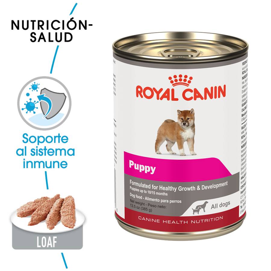 1 lata Royal Canin Puppy Cachorro Todas las Razas Receta Pollo, 385 g