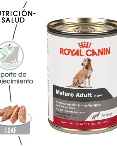 12 latas Royal Canin Mature Adult Todas las Razas Receta Pollo, 385 g