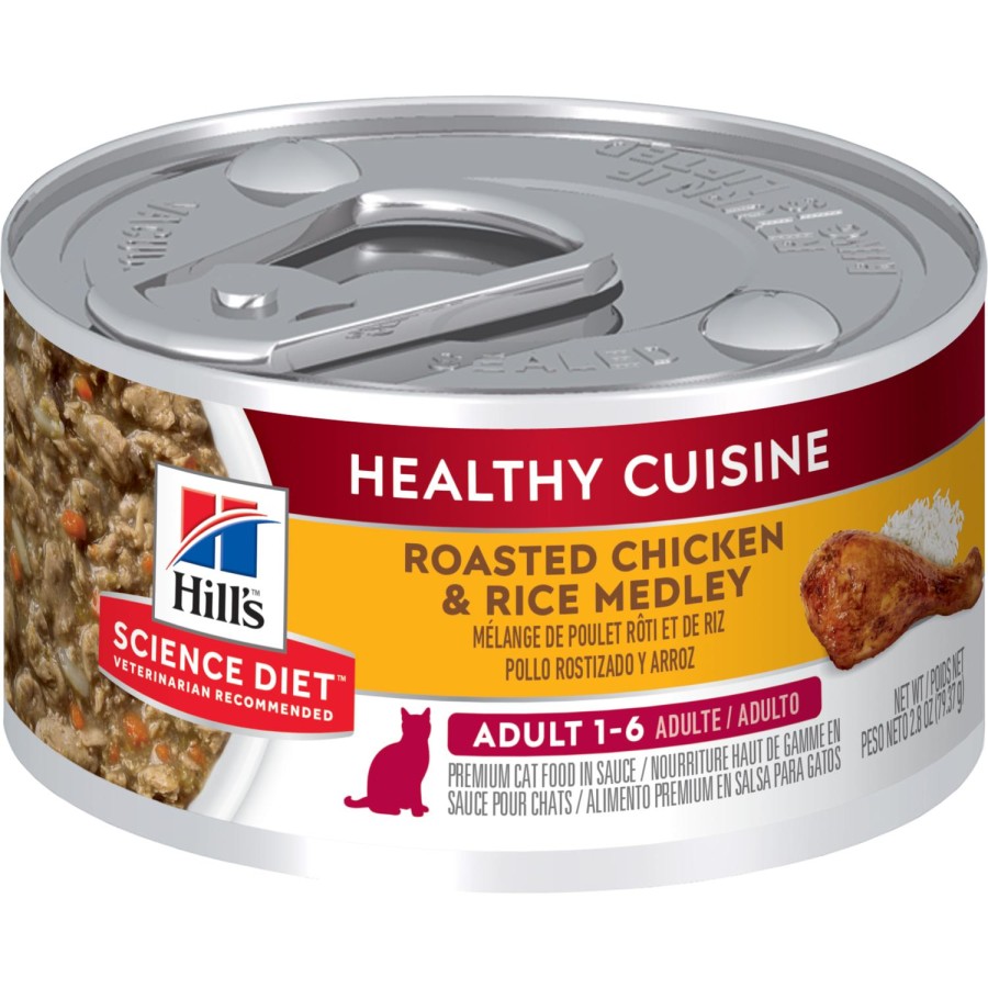 24 Latas Hill's Science Diet Gato Adulto Original Healthy Cuisine 80 gr c/u
