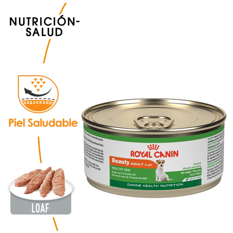 24 latas Royal Canin Beauty Adulto Raza Pequeña Receta Pollo, 150 g