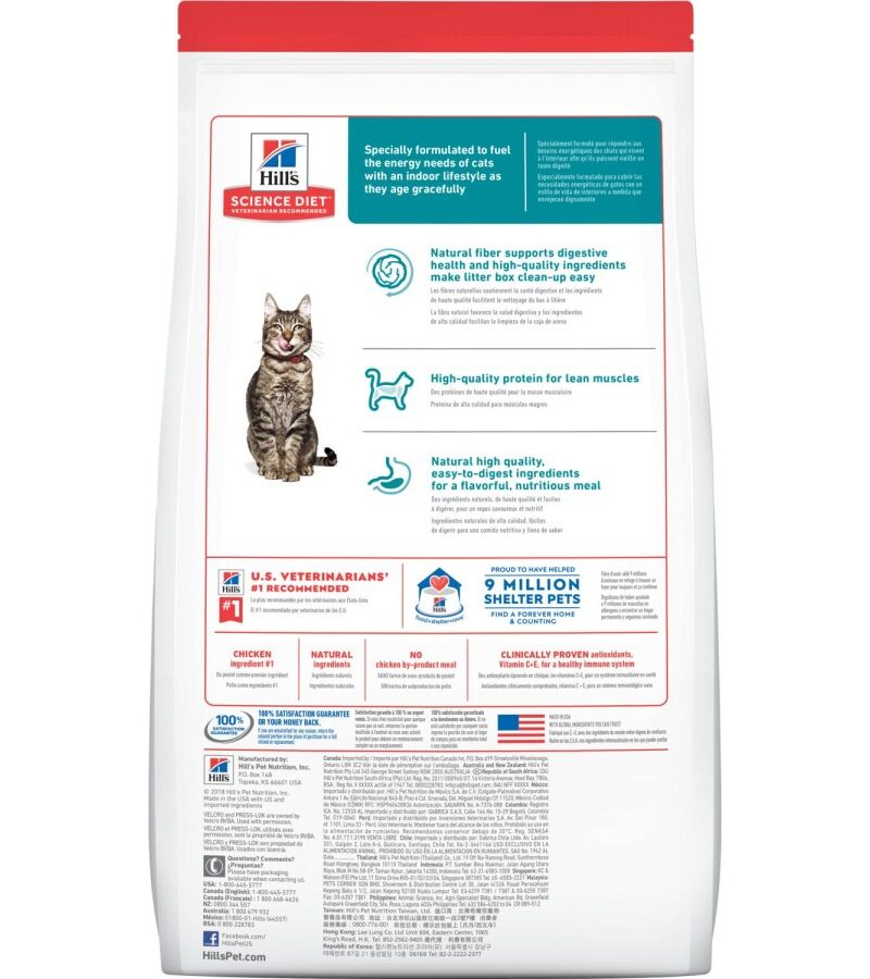 Hills Science Diet Gato Adulto 7+ Indoor 3.2 kg - Imagen 2