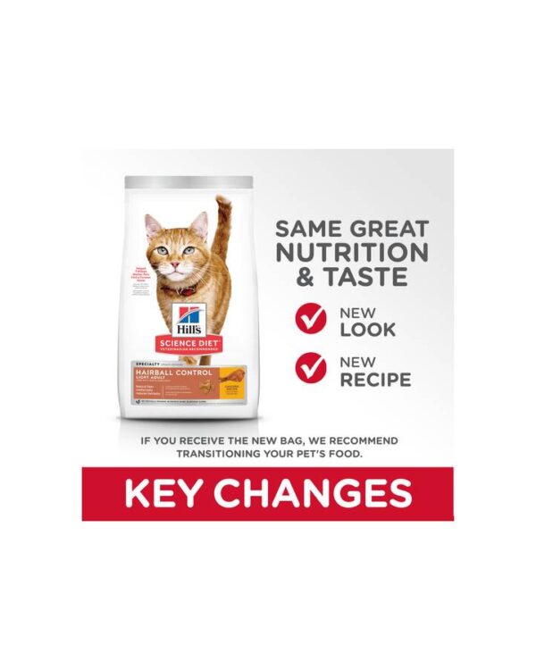 Hills Science Diet Gato Adulto Hairball Control Light 3.2 kg - Imagen 4