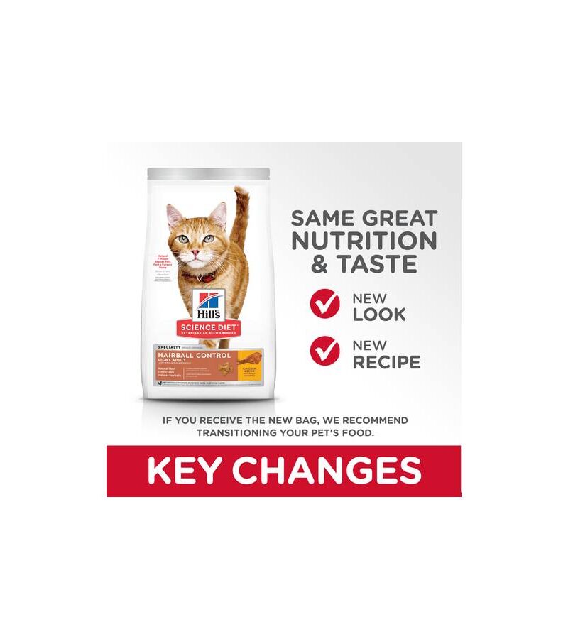 Hills Science Diet Gato Adulto Hairball Control Light 3.2 kg - Imagen 4
