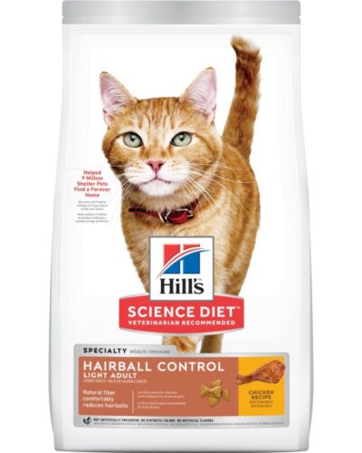 Hills Science Diet Gato Adulto Hairball Control Light 3.2 kg