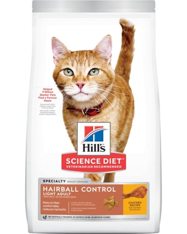 Hills Science Diet Gato Adulto Hairball Control Light 3.2 kg