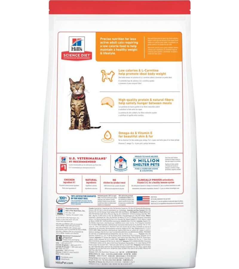 Hills Science Diet Gato Adulto Light Original Receta Pollo 3.2 kg - Imagen 2
